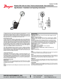 Thumbnail of document Manual - 473B Vane Thermo-Anemometer Test Instrument